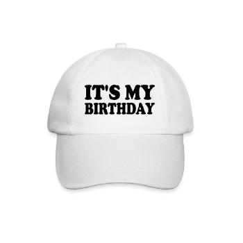 It's my birthday - Baseballkappe - Weiß/Weiß - Vorne