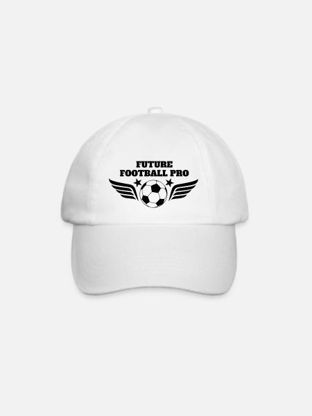 Future Football Pro Fußball Retro Style Wings Star - Baseballkappe - Weiß/Weiß