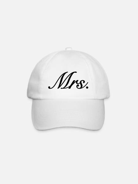 Mrs.Design, Pärchen Look - Baseballkappe - Weiß/Weiß