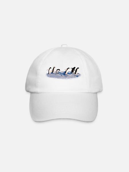 Pinguine auf einer Eisscholle Pinguin - Baseballkappe - Weiß/Weiß