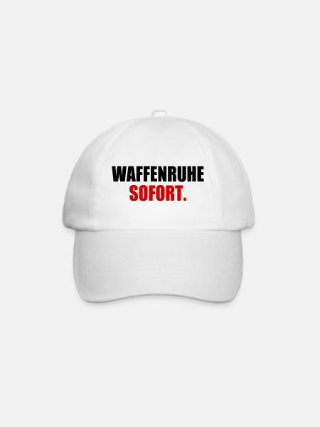 waffenruhe sofort - Baseballkappe - Weiß/Weiß