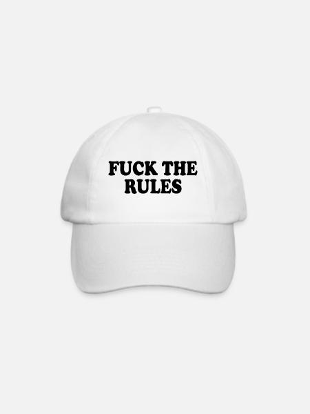 Fuck the rules - Baseballkappe - Weiß/Weiß