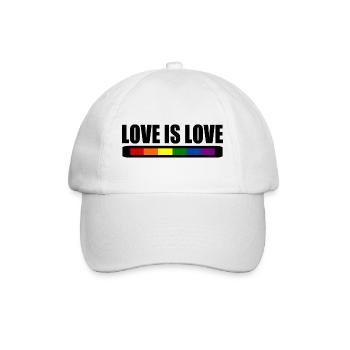 Love is love - Baseballkappe - Weiß/Weiß - Vorne