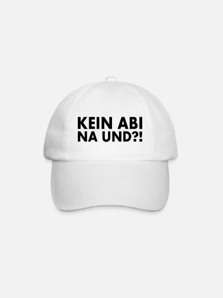 Kein abi na und - Baseballkappe - Weiß/Weiß