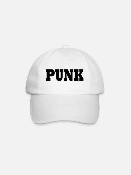 Punk - Baseballkappe - Weiß/Weiß