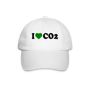I love co2 - Baseballkappe - Weiß/Weiß - Vorne