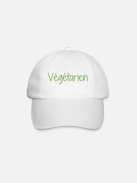Vegetarier - Baseballkappe - Weiß/Weiß