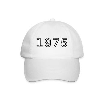 1975 Retro 1975 Geschenk 1975 Jahrgang 1975 - Baseballkappe - Weiß/Weiß - Vorne