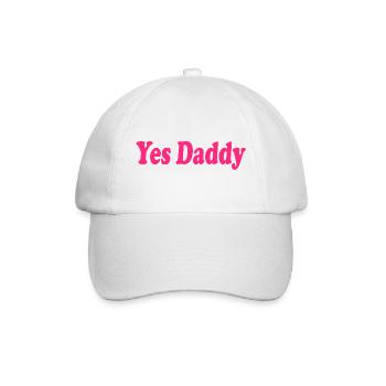 Yes daddy - Baseballkappe - Weiß/Weiß - Vorne