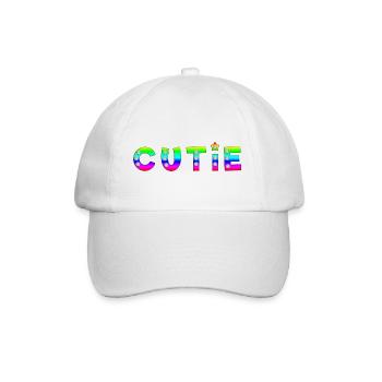 Cutie Quote Grafik - Baseballkappe - Weiß/Weiß - Vorne
