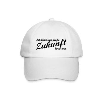 Ich habe eine große Zukunft hinter mir - Baseballkappe - Weiß/Weiß - Vorne
