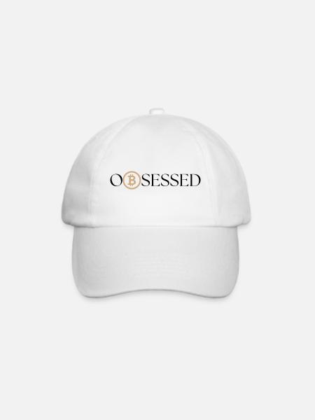Bitcoin Obsessed - Baseballkappe - Weiß/Weiß