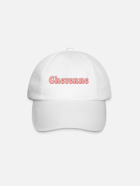 Name Mädchen Cheyenne Retro Name Cheyenne Paar - Baseballkappe - Weiß/Weiß