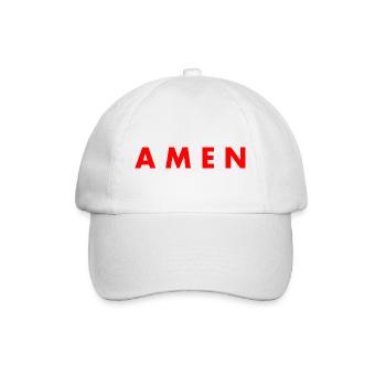 Amen - Baseballkappe - Weiß/Weiß - Vorne