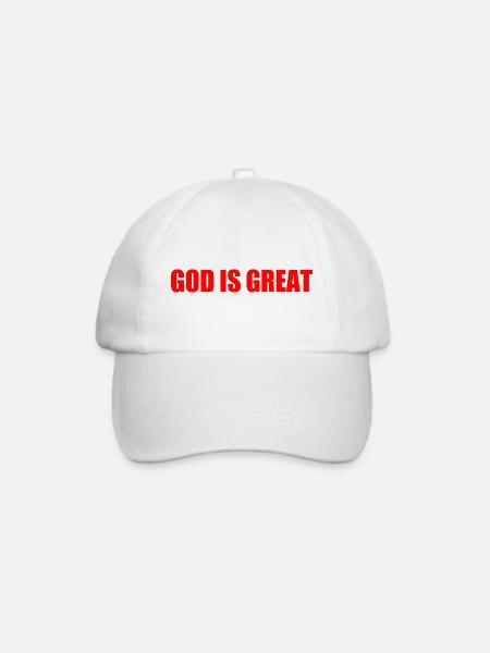 god is great - Baseballkappe - Weiß/Weiß