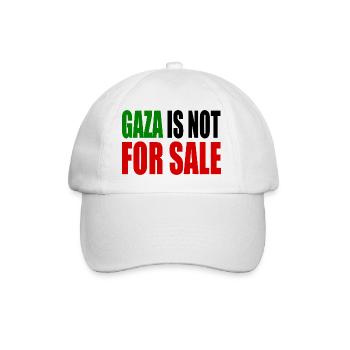 gaza is not for sale - Baseballkappe - Weiß/Weiß - Vorne