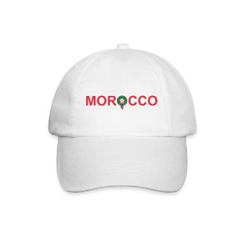 Marokko - Baseballkappe - Weiß/Weiß - Vorne