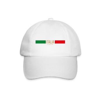Italia - Geschenkidee fan football - Flagge - Baseballkappe - Weiß/Weiß - Vorne