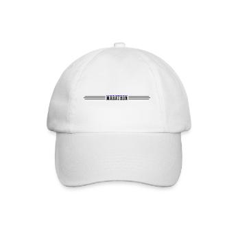Marathon Laufen Sport - Baseballkappe - Weiß/Weiß - Vorne