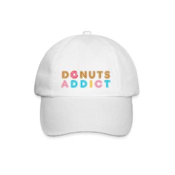 Donuts süchtig croc - Baseballkappe - Weiß/Weiß - Vorne