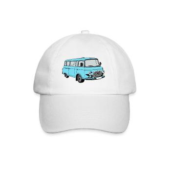 Barkas B1000 blau - Baseballkappe - Weiß/Weiß - Vorne