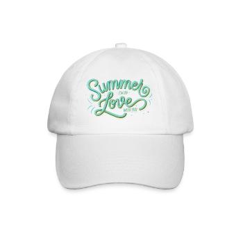 Summer I am in love with you - Baseballkappe - Weiß/Weiß - Vorne