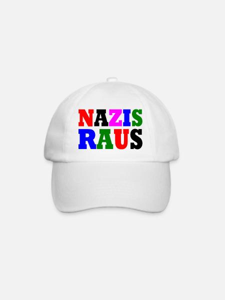 Nazis raus - Baseballkappe - Weiß/Weiß