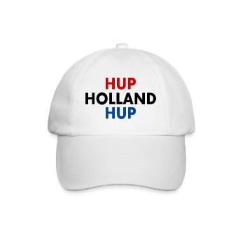 Hup holland hup - Baseballkappe - Weiß/Weiß - Vorne