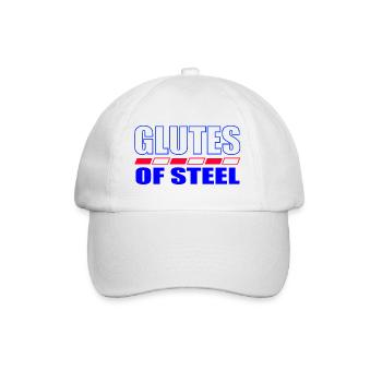 GLUTFS OF STEEL GYM - Baseballkappe - Weiß/Weiß - Vorne