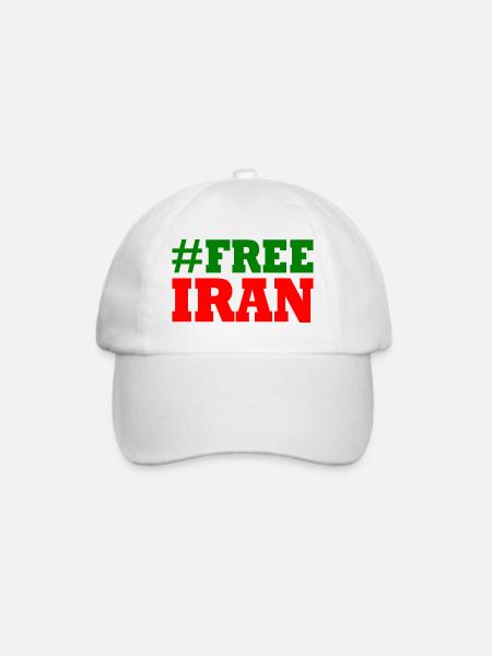 Free iran - Baseballkappe - Weiß/Weiß