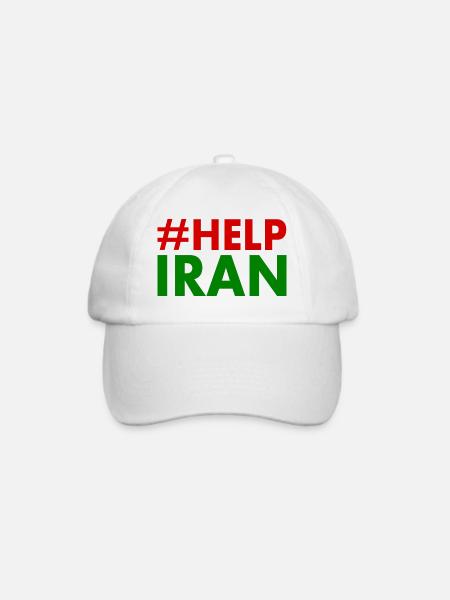 Help iran - Baseballkappe - Weiß/Weiß