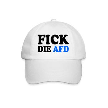 Fick die afd - Baseballkappe - Weiß/Weiß - Vorne