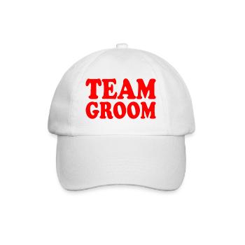 Team groom - Baseballkappe - Weiß/Weiß - Vorne