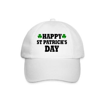 happy st patricks day - Baseballkappe - Weiß/Weiß - Vorne