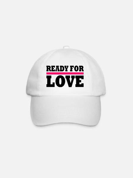 Ready for love - Baseballkappe - Weiß/Weiß