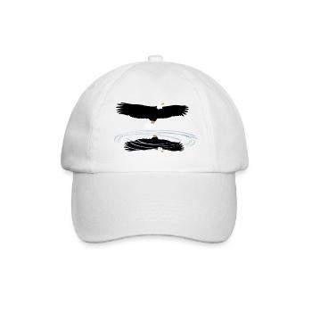 Seeadler Reflexion lustige Tiere fun4m3animal - Baseballkappe - Weiß/Weiß - Vorne