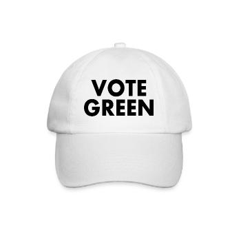 Vote green - Baseballkappe - Weiß/Weiß - Vorne