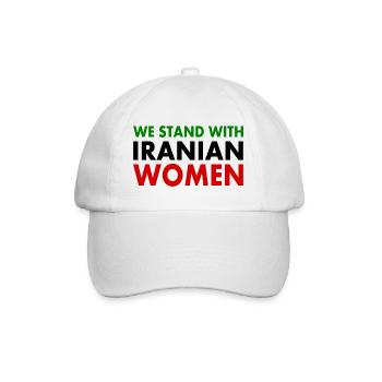 We stand with iranian women - Baseballkappe - Weiß/Weiß - Vorne