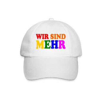 Wir sind mehr - Baseballkappe - Weiß/Weiß - Vorne