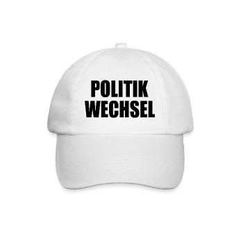 politikwechsel - Baseballkappe - Weiß/Weiß - Vorne