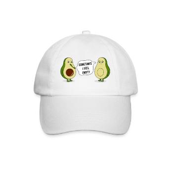 Avocado Lustig - Baseballkappe - Weiß/Weiß - Vorne