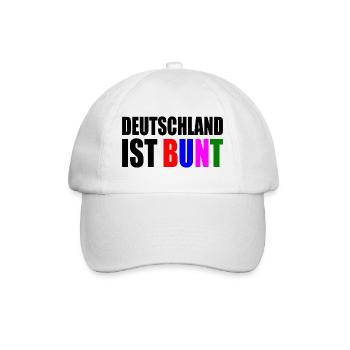 Deutschland ist bunt - Baseballkappe - Weiß/Weiß - Vorne
