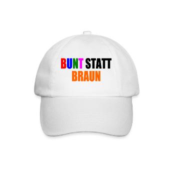 bunt statt braun - Baseballkappe - Weiß/Weiß - Vorne