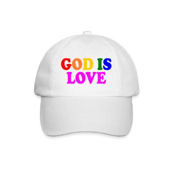 God is love - Baseballkappe - Weiß/Weiß - Vorne