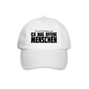 OP Schwester Operation Krankenschwester - Baseballkappe - Weiß/Weiß - Vorne