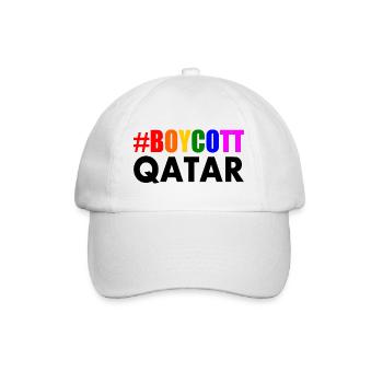 Boycott qatar - Baseballkappe - Weiß/Weiß - Vorne