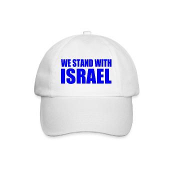 We stand with israel - Baseballkappe - Weiß/Weiß - Vorne