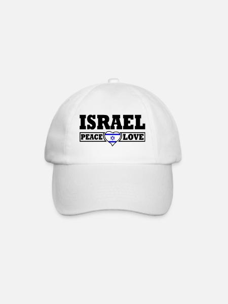 Israel - Baseballkappe - Weiß/Weiß