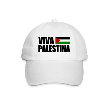 Viva palestina - Baseballkappe - Weiß/Weiß - Vorne