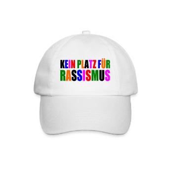 kein platz für rassismus - Baseballkappe - Weiß/Weiß - Vorne